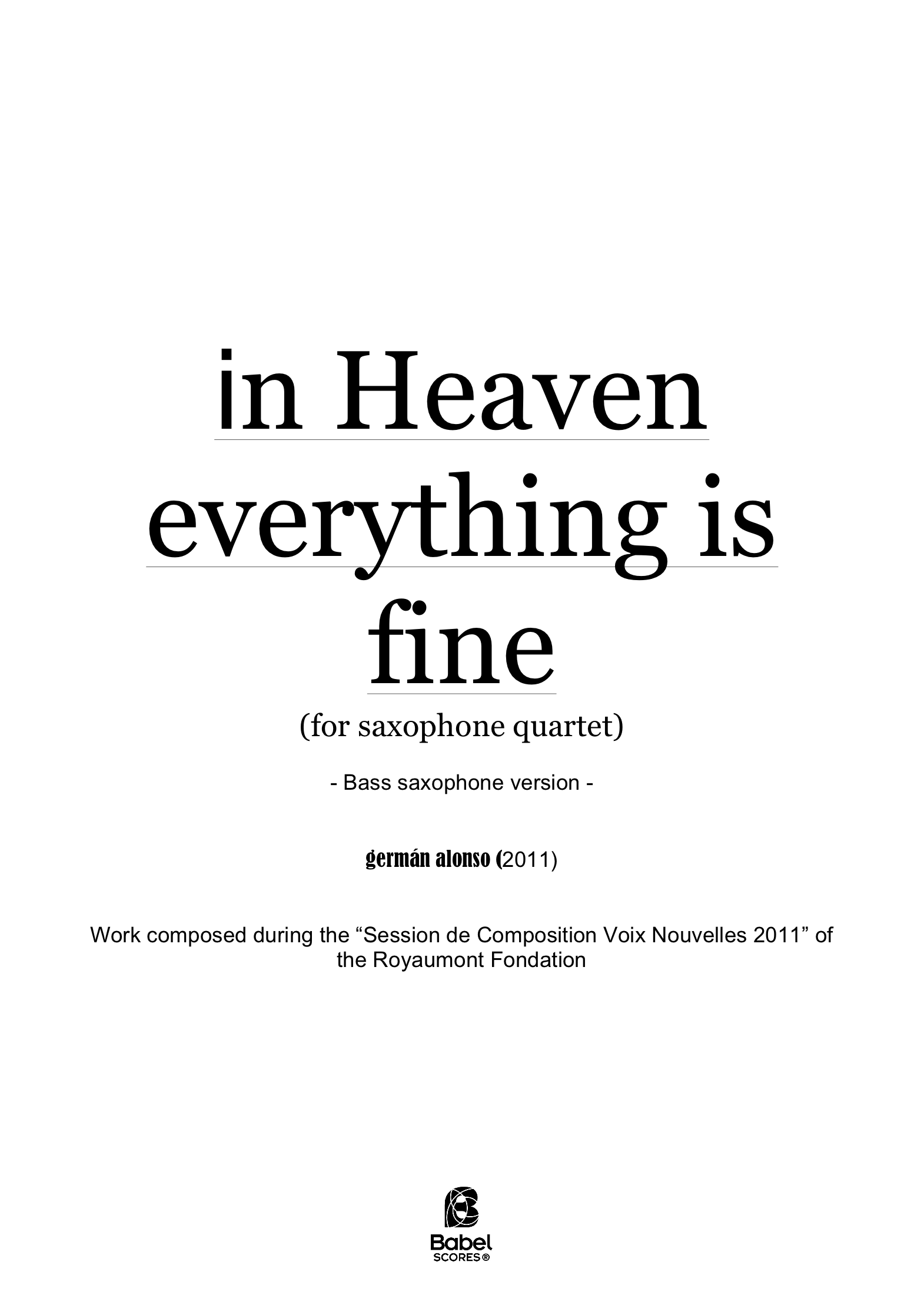 in heaven everything is fine A4 z